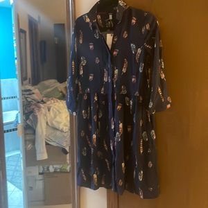 COPY - Joules Karis navy feathers dress. New with tags size 6